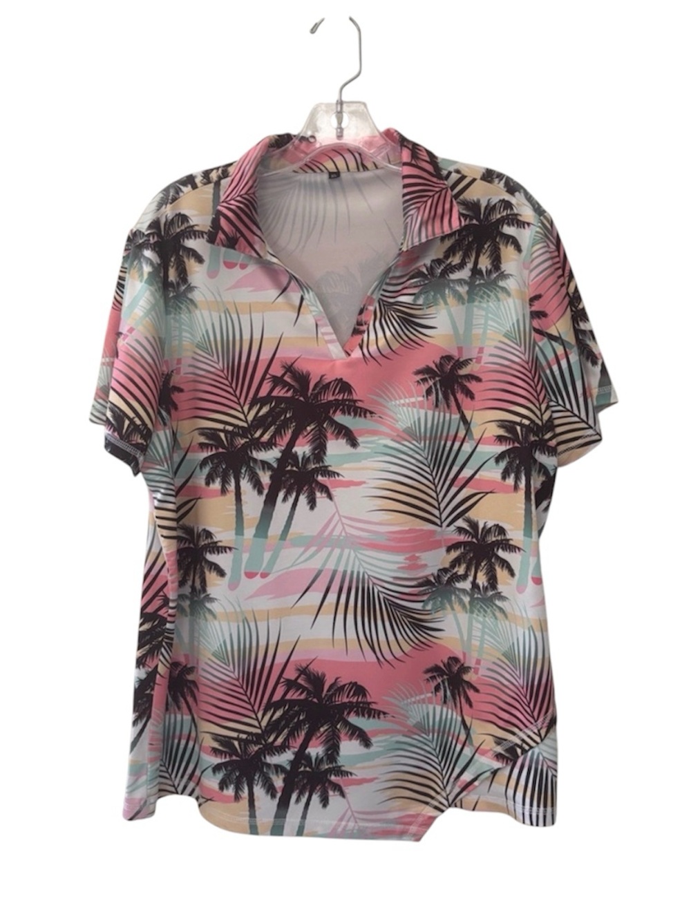Soneven Multi Color Palm Print Top Size XL